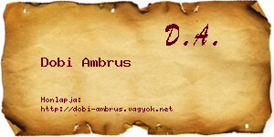 Dobi Ambrus névjegykártya